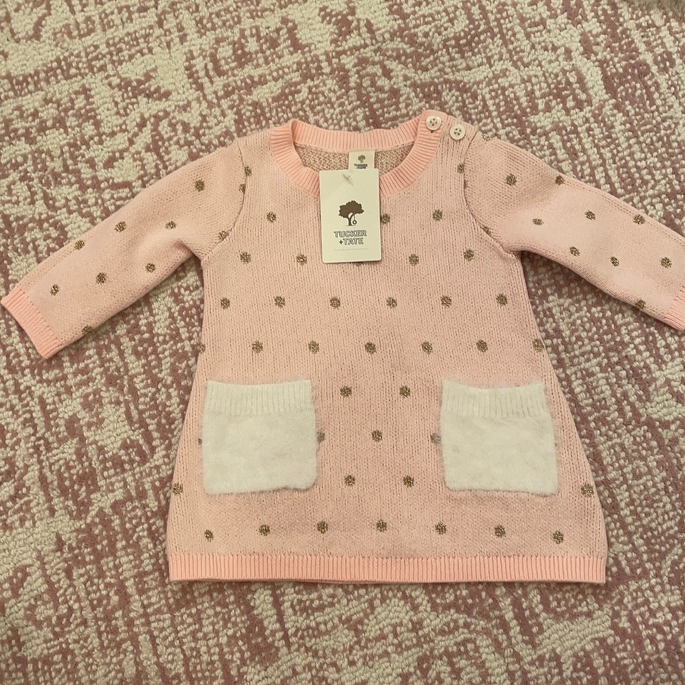 Tucker and Tate Baby Girl Sweater Dress 0-3 M